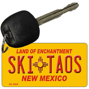 Ski Taos Yellow New Mexico Wholesale Novelty Metal Key Chain