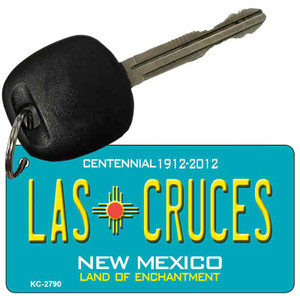 Las Cruces Teal New Mexico Wholesale Novelty Metal Key Chain