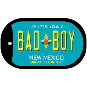 Bad Boy Teal New Mexico Wholesale Novelty Metal Dog Tag Necklace
