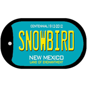 Snowbird Teal New Mexico Wholesale Novelty Metal Dog Tag Necklace