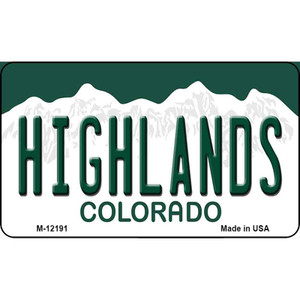 Highlands Colorado Wholesale Novelty Metal Magnet M-12191