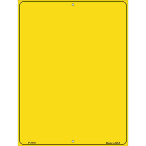 Solid Yellow Wholesale Metal Novelty Parking Sign