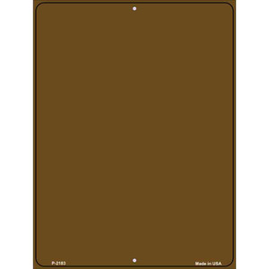 Solid Brown Wholesale Metal Novelty Parking Sign