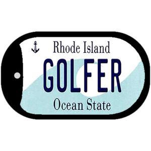 Golfer Rhode Island Wholesale Novelty Metal Dog Tag Necklace