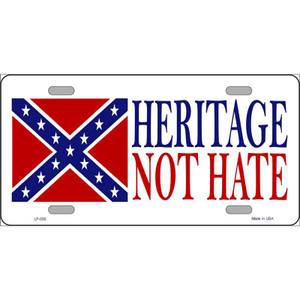 Heritage Not Hate Novelty Wholesale Metal License Plate