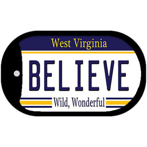 Believe West Virginia Wholesale Novelty Metal Dog Tag Necklace