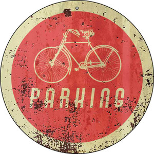 Bicycle Parking Wholesale Novelty Metal Circular Sign C-1081