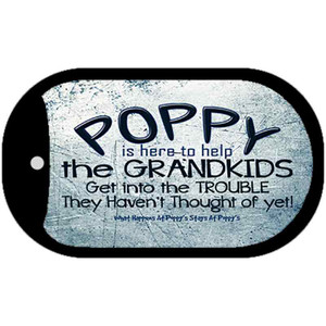 Poppys is Here to Help Wholesale Novelty Metal Dog Tag Necklace
