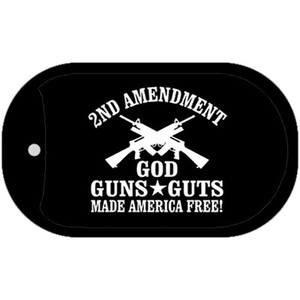 Gods Guns and Guts Wholesale Novelty Metal Dog Tag Necklace