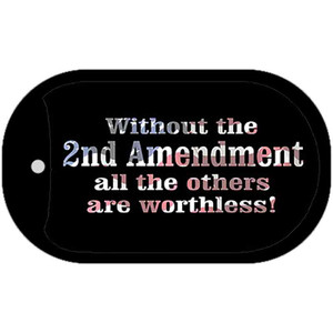 Without The 2nd Amendment Wholesale Novelty Metal Dog Tag Necklace