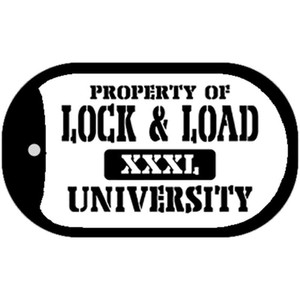 Property of Lock and Load Wholesale Novelty Metal Dog Tag Necklace