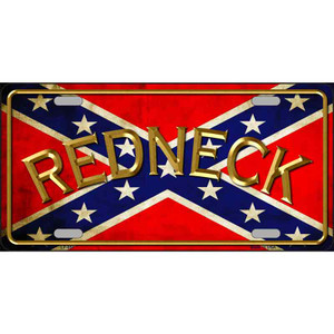 Redneck Confederate Flag Novelty Wholesale Metal License Plate