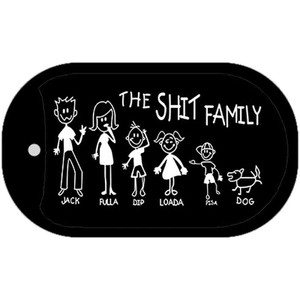 The Shit Family Wholesale Novelty Metal Dog Tag Necklace