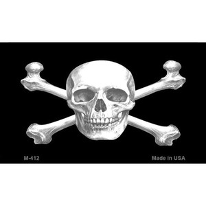 Skull and Crossbones Wholesale Novelty Metal Magnet M-412