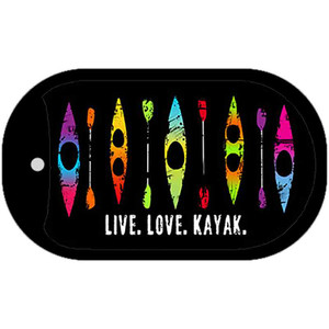 Live Love Kayak Wholesale Novelty Metal Dog Tag Necklace