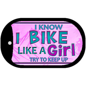 Bike Like A Girl Wholesale Novelty Metal Dog Tag Necklace DT-9856