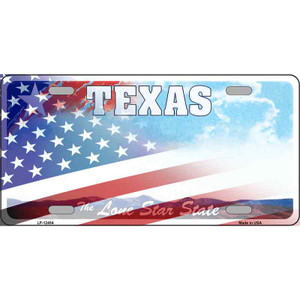 Texas Lone Star Plate American Flag Wholesale Novelty Metal License Plate