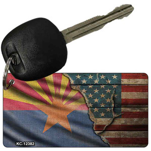 Arizona/American Flag Wholesale Novelty Metal Key Chain