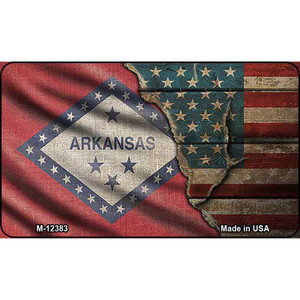 Arkansas/American Flag Wholesale Novelty Metal Magnet M-12383