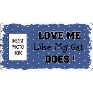 Cat Love Blue Photo Insert Pocket Wholesale Metal Novelty Small Sign