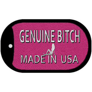 Genuine Bitch Made In The USA Wholesale Novelty Metal Dog Tag Necklace