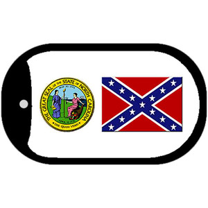 Confederate Flag North Carolina Seal Wholesale Novelty Metal Dog Tag Necklace