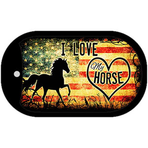 I Love My Horse Wholesale Novelty Metal Dog Tag Necklace