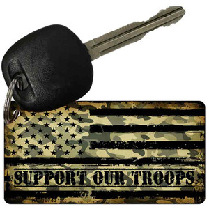 Camo American Flag Support Troops Wholesale Novelty Metal Key Chain