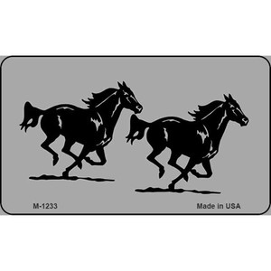 Running Horses Wholesale Novelty Metal Magnet M-1233