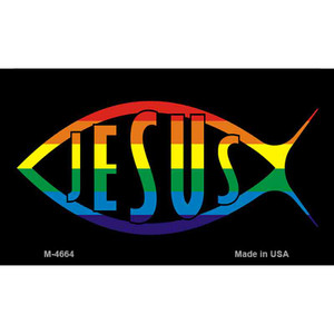 Jesus Fish Rainbow Wholesale Novelty Metal Magnet