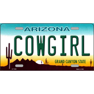 Cowgirl Novelty Wholesale Metal License Plate