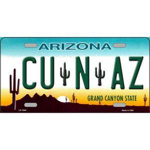 Cu N Az Novelty Wholesale Metal License Plate