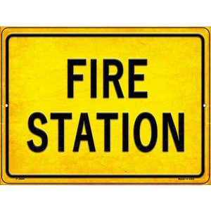 Fire Station Wholesale Novelty Metal Parking Sign