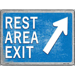 Rest Area Exit Wholesale Novelty Metal Parking Sign