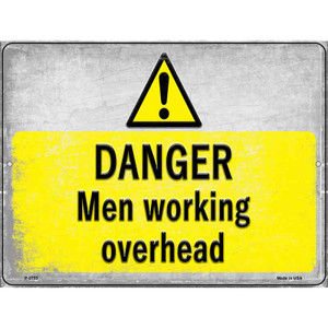 Danger Men Working Overhead Wholesale Novelty Metal Parking Sign