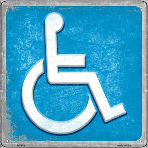 Wheelchair Wholesale Novelty Metal Square Sign