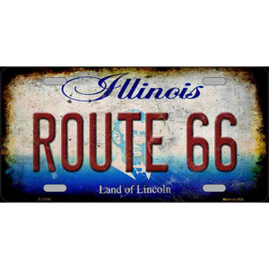 Route 66 Illinois Wholesale Novelty Metal License Plate