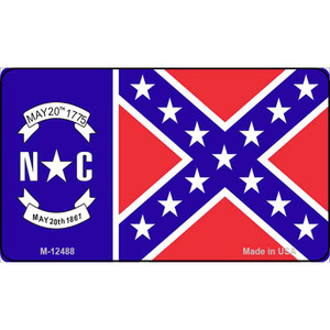 North Carolina Confederate Flag Wholesale Novelty Metal Magnet M-12488