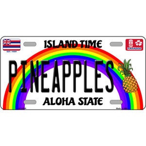 Pineapples Hawaii Wholesale Novelty Metal License Plate