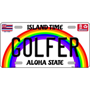 Golfer Hawaii Wholesale Novelty Metal License Plate