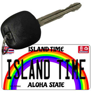 Island Time Hawaii Wholesale Novelty Metal Key Chain