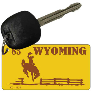 Wyoming Yellow Wholesale Novelty Metal Key Chain