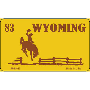 Wyoming Yellow Wholesale Novelty Metal Magnet M-11925