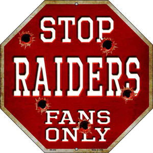 Raiders Fans Only Wholesale Metal Novelty Octagon Stop Sign BS-202