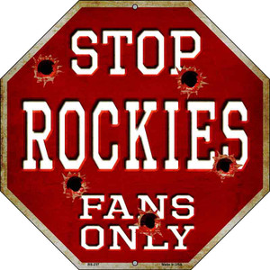 Rockies Fans Only Wholesale Metal Novelty Octagon Stop Sign BS-237