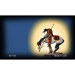 End of the Trail Blue Offset Wholesale Novelty Metal Magnet M-7799