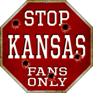 Kansas Fans Only Wholesale Metal Novelty Octagon Stop Sign BS-311