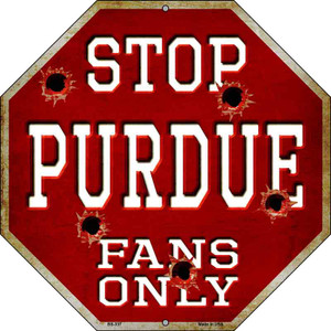 Purdue Fans Only Wholesale Metal Novelty Octagon Stop Sign BS-337