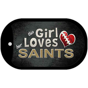 This Girl Loves Her Saints Wholesale Novelty Metal Dog Tag Necklace