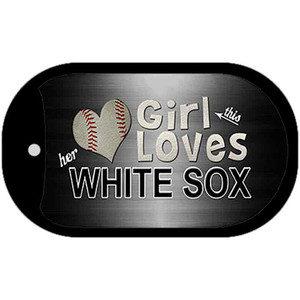 This Girl Loves Her White Sox Wholesale Novelty Metal Dog Tag Necklace